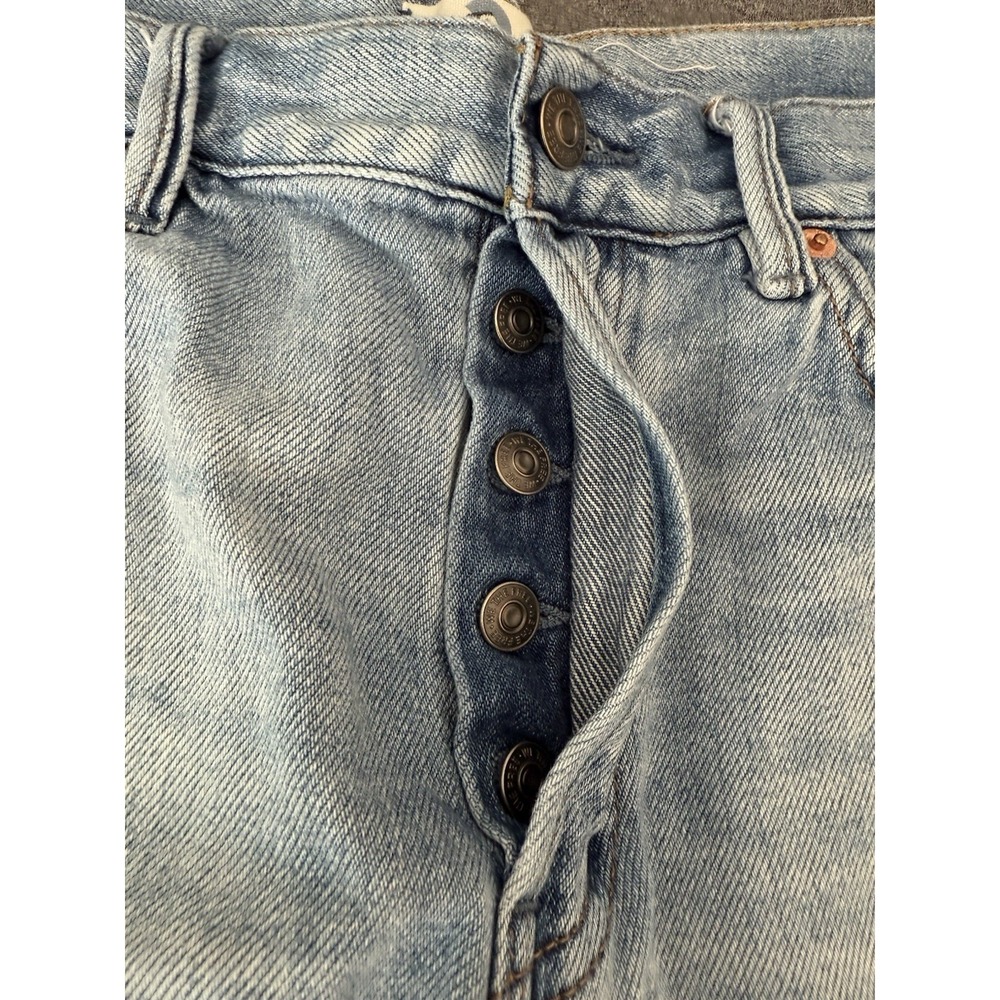 Free People We The People Distressed Denim Mini Shorts Fray Hem Size 28 (fit 32) - Picture 3 of 7